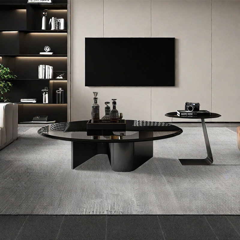 Table basse simple en verre trempé, H 14,6 po x L 39,4 po x l 39,4 po