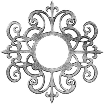 Médaillon de plafond percé en PVC de qualité architecturale Dijon 22 po x P 7 1/8 po x P 3/4 po