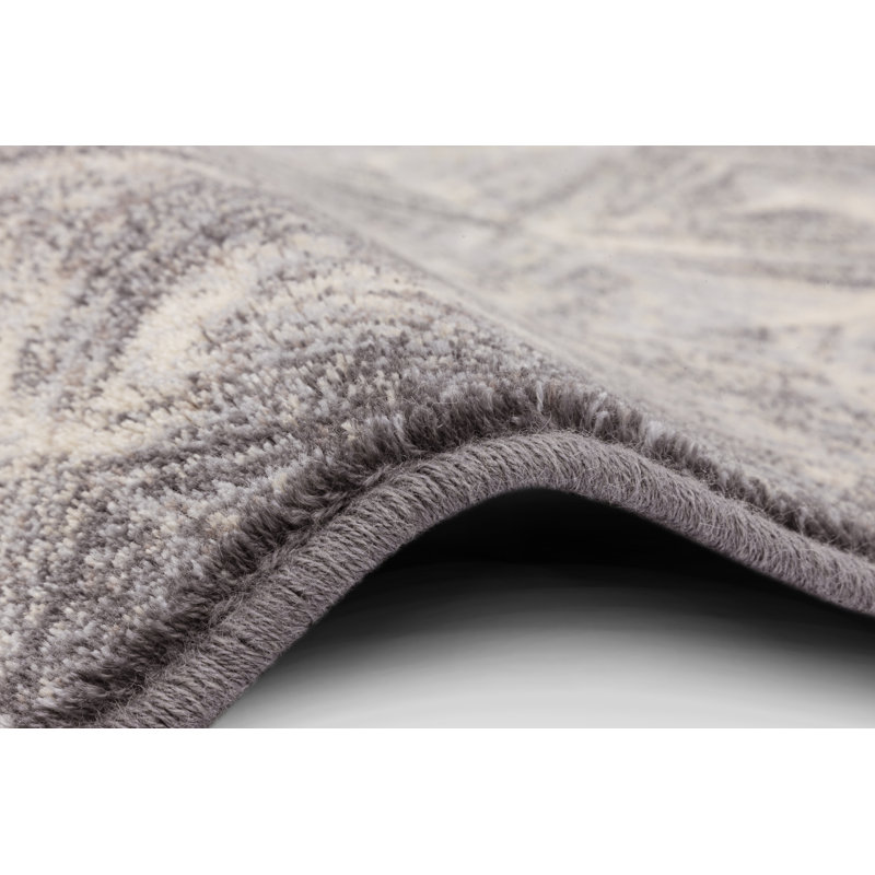 Diverse Moire Power Loom Wool Alabaster Rug, Rectangle 200 x 300cm