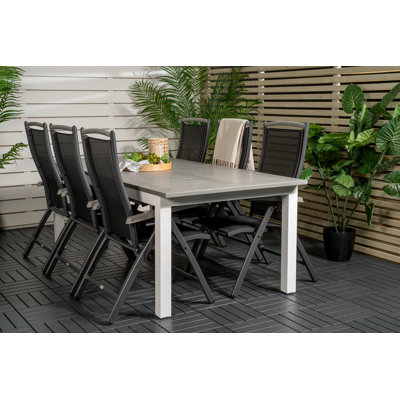 Jayesh 6 - Person Patio Dining Set with Extendable Rectangular Table