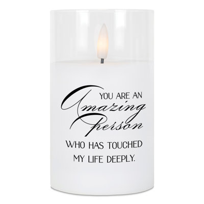 Flameless Jar Candle with Glass Holder