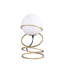 Lampe de table sur pied en verre et verre