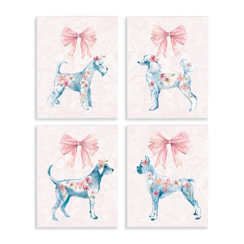 Plaque murale chic pour chien pastel, design par Carol Robinson