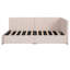 Lit de jour rembourré avec 2 tiroirs, lit simple, revêtement en lin beige - aucun sommier requis, maximisez la fonctionnalité de votre chambre à coucher-121016637
