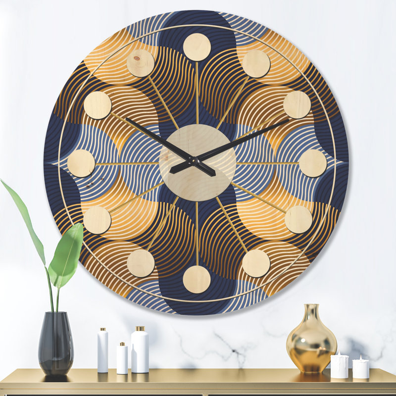 Horloge murale rétro Mid-Century, Grand
