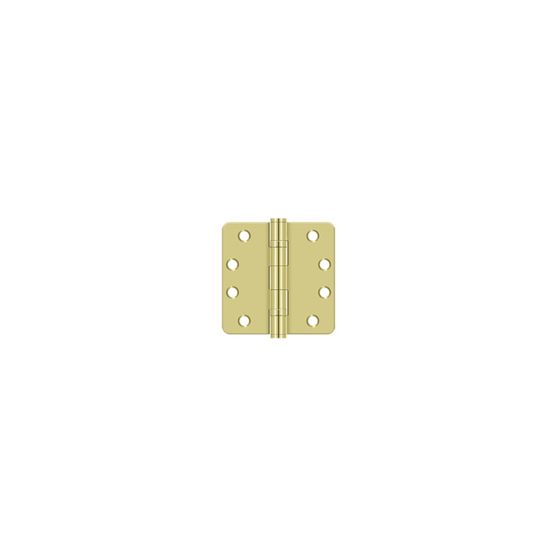 102'' x 102'' Steel Butt Bearing Hinge, Polished Brass