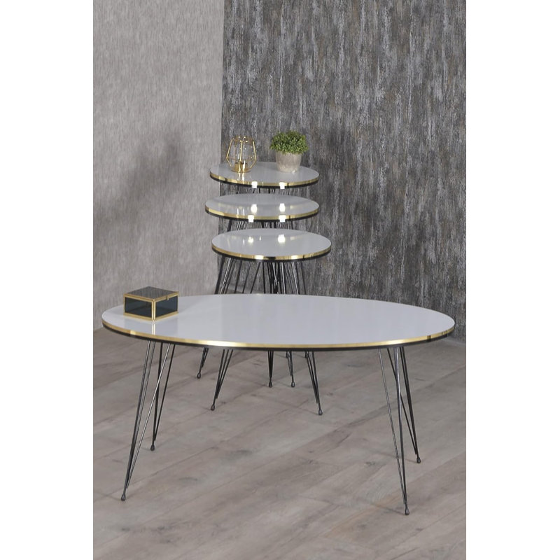 Tana Living Room Table Set, White
