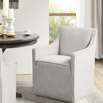 Chaise rembourrée avec accoudoirs de salle à manger rembourrée S