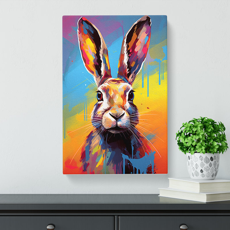 Hare Pop - Print, 76cm H x 50cm W x 3cm D