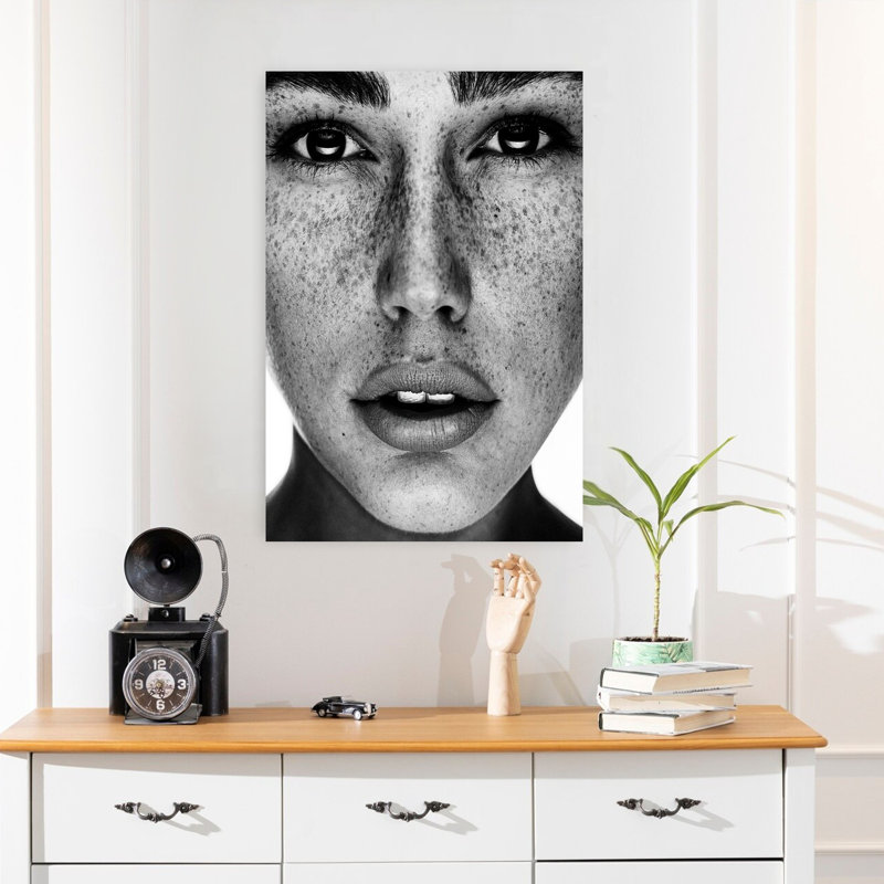 «Freckles Beauty», art mural contemporain abstrait, H 24 po x l 16 po