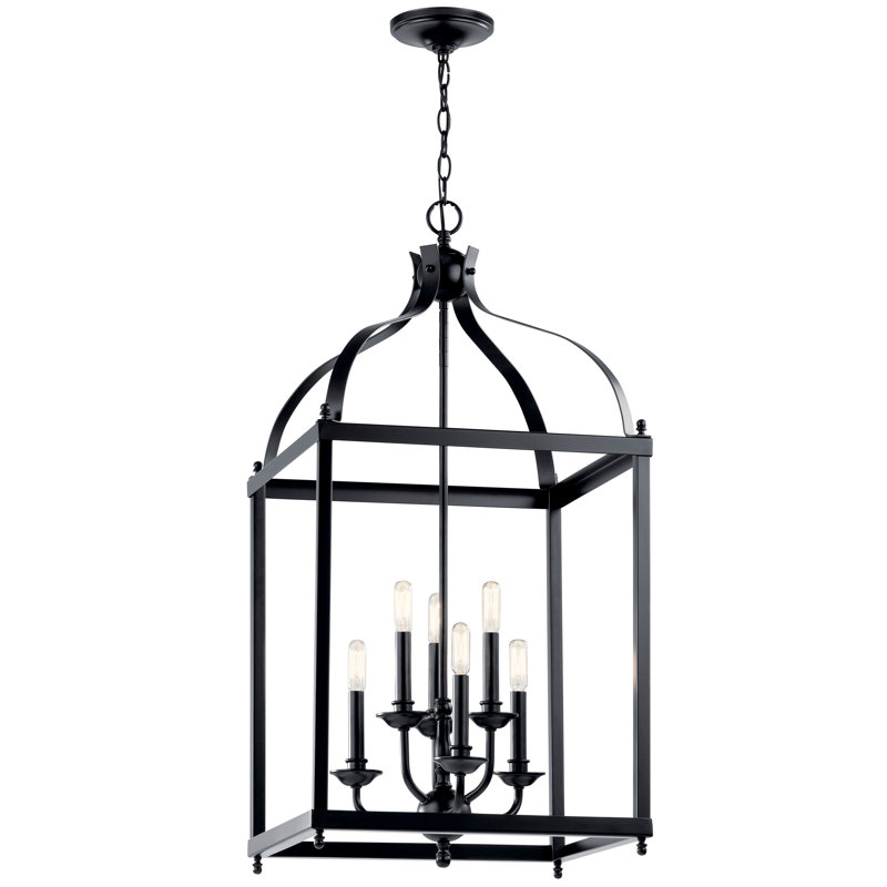Foyer 6 - Light Dimmable Lantern Square / Rectangle Chandelier