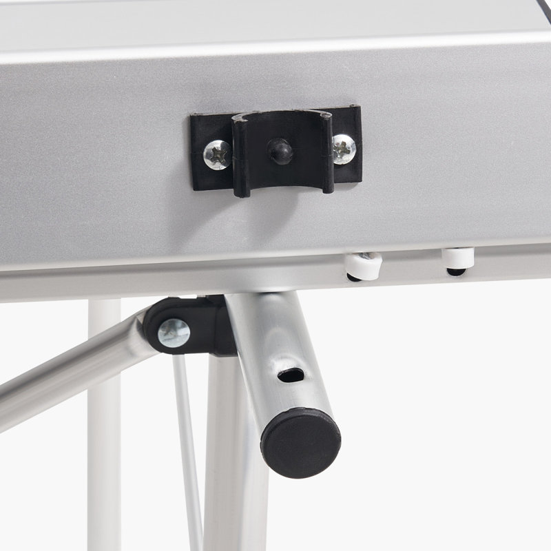 Table de camping pliante en aluminium, H 4,25 po x l 29,13 po x P 8,46 po, Argent