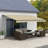 Outsunny 156 " W x 118 " D Polyester Cover Retractable Patio Awning-97091118