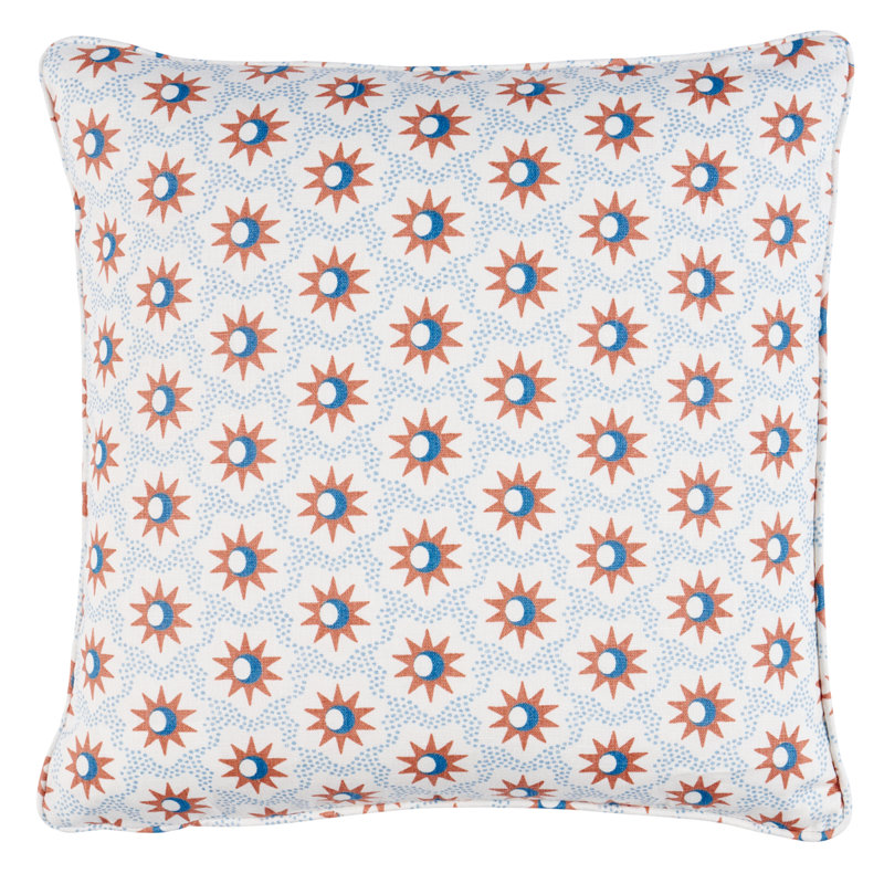 Coussin Lucie, H 18 po x l 18 po, Bleu, Carrée