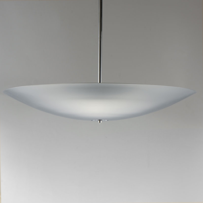 Vesta 1 - Light LED Pendant, Polished Chrome, Polished Chrome, 5.75" H x 36.5" W x 36.5" D