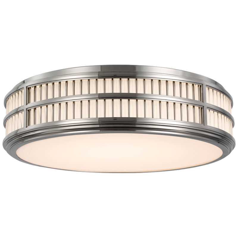 Ralph Lauren Perren Flush Mount, 6.25" H x 24" W x 24" D, Polished Nickel