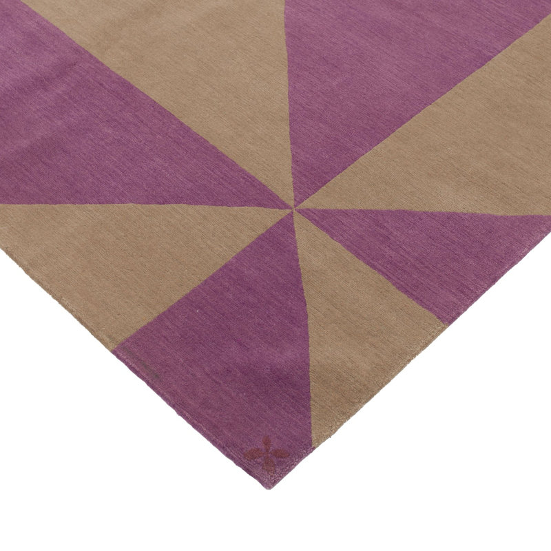 Purple Contemporary Tibetan Wool Rug - 9' x 12'