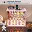2-Tier Mini Display Cabinet with LED Lights, Charging Station-899610633