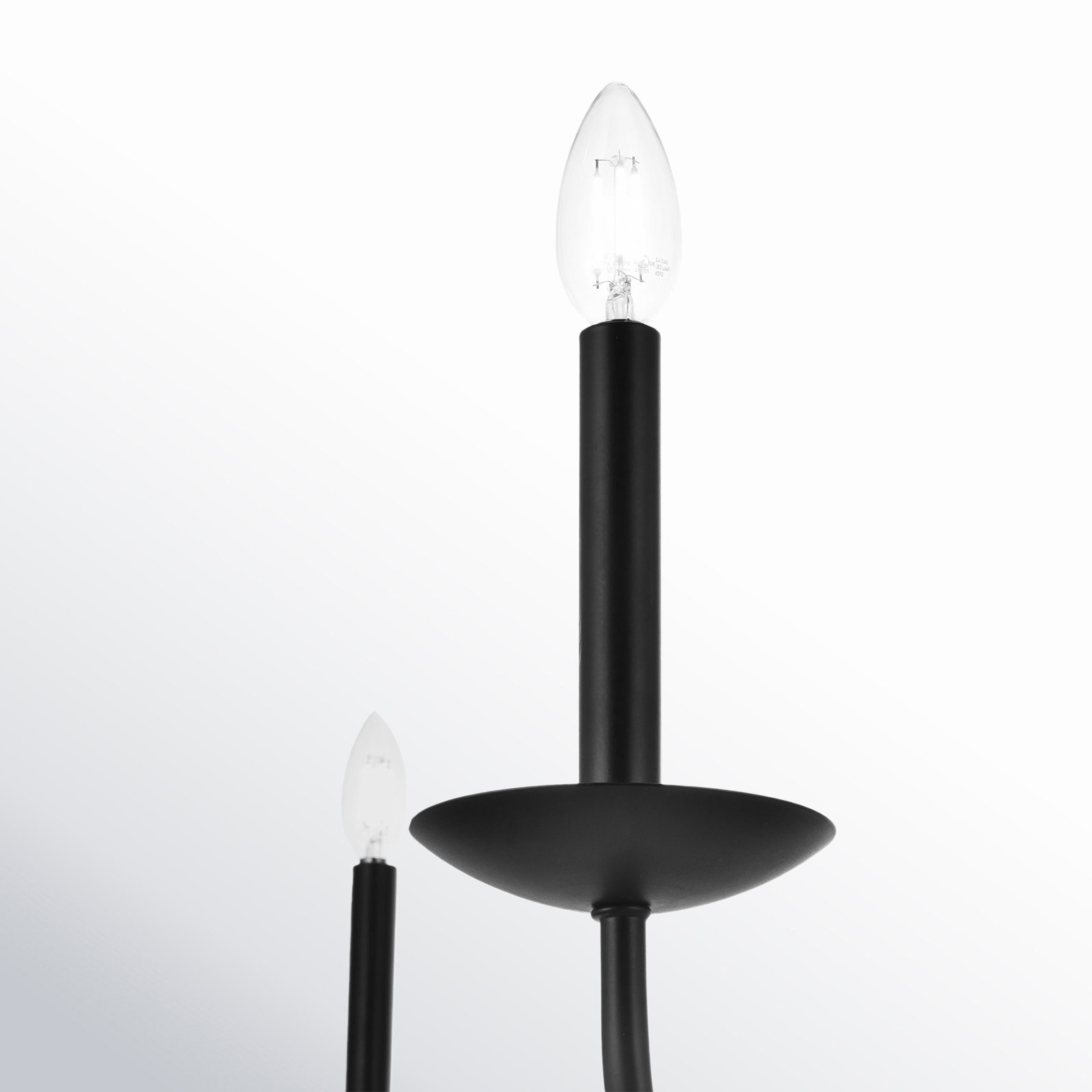 Baltray 6 - Light Candle Style Classic/Traditional Chandelier, Black, 18.5" H x 42" W x 42" D