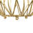 Basket Style Iron Pillar Candle Holder - 9.5" - Gold Finish