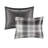 Comforter Full/Queen - For All Seasons Grey Plaid Printed And Two Matching Shams Machine Washable Down Alternative Mini Filling 2-120469444