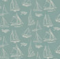Teal Sailboats; 0435-54