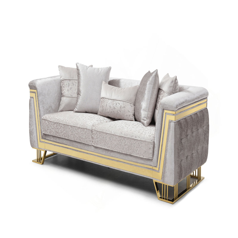 Rebecca Sofa , Shiny Silver