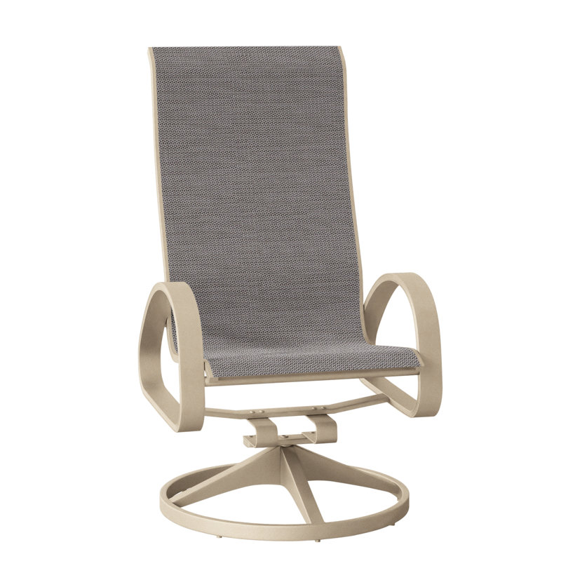 Fauteuil de patio pivotant Hiraku, Noir texturé, Sicile