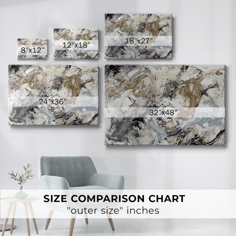 «Marbelized Abstract», galerie tendue sur toile tendue, H 40 po x l 60 po