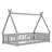 Creative Tent-Shaped Floor Teepee Bed With Secure Guardrails-88341195