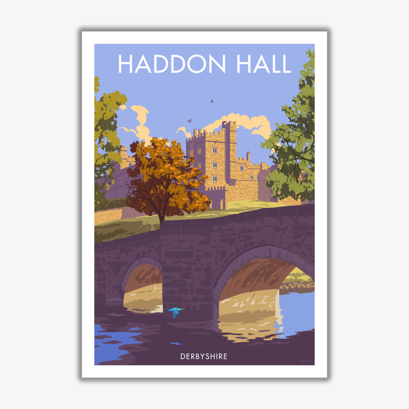 Haddon Hall Derbyshire - Print, 40cm H x 30cm W x 3cm D, No Framed