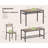 Tamajah 4‑Person Dining Table Set with 2 Chairs and Storage Bench for Small Spaces-201964387
