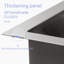 Évier de cuisine en acier inoxydable calibre 16 - 23 po x 19 po x 10 po, avec évier de cuisine de construction 23 x 19 x 10 po, avec support de séchage et drain