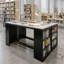 Table multi-usages à hauteur de comptoir avec rangement pour îlot de cuisine 59 po Winthrop-1077324076
