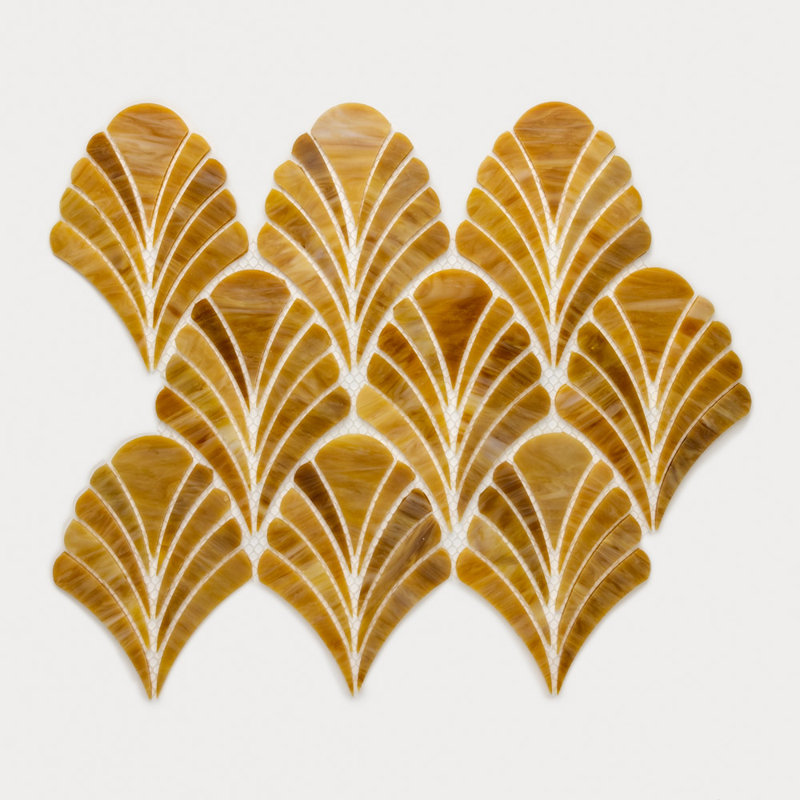 Nova Roma 4" x 5.5" Stained Glass Novelty Mosaic Wall Tile, Carmela