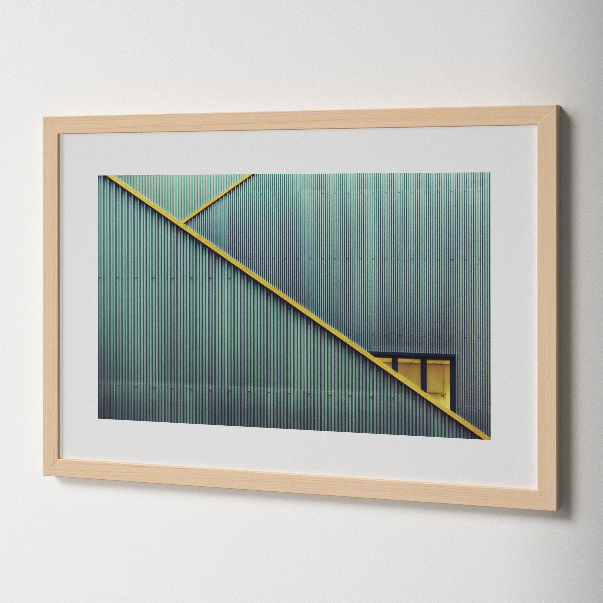 Stairs by Jan Niezen, Brown Framed Paper, 29.25" H x 41.38" W x 0.88" D