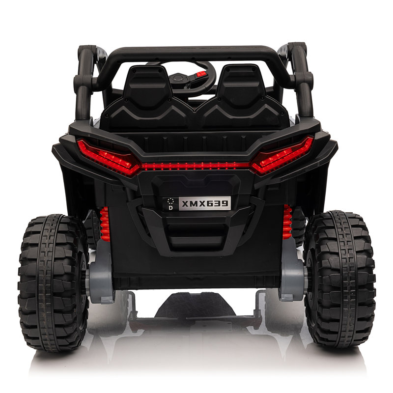 Black 24V 2-Seater Off-Road UTV Ride-On with Remote Control