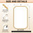 Marleth Modern Rectangular Bathroom Vanity Mirrors Mounted Wall Mirror High-Strength Tempered Glass-724522978-737523916
