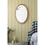 Miroir de salle de bain de 24 po x 36 po avec finition en bois brun - Rehaussez votre espace : son cadre ovale apporte une touche d'élégance