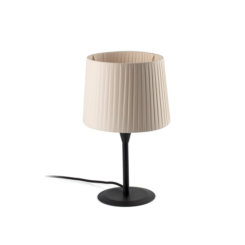 Mini lampe de table Samba, Noir, Beige, H 17,5 po x l 8,5 po x P 8,5 po