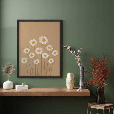 Framed Wall Art Flower Print for Floral Home Decor - 11"x14"