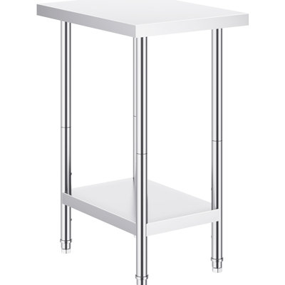 Table de travail à 3 niveaux à hauteur réglable en acier inoxydable 24 x 18 34 po