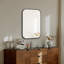 Miroir de salle de bain moderne avec cadre noir, miroir de meuble-lavabo mural avec verre incassable, plusieurs tailles-304384217