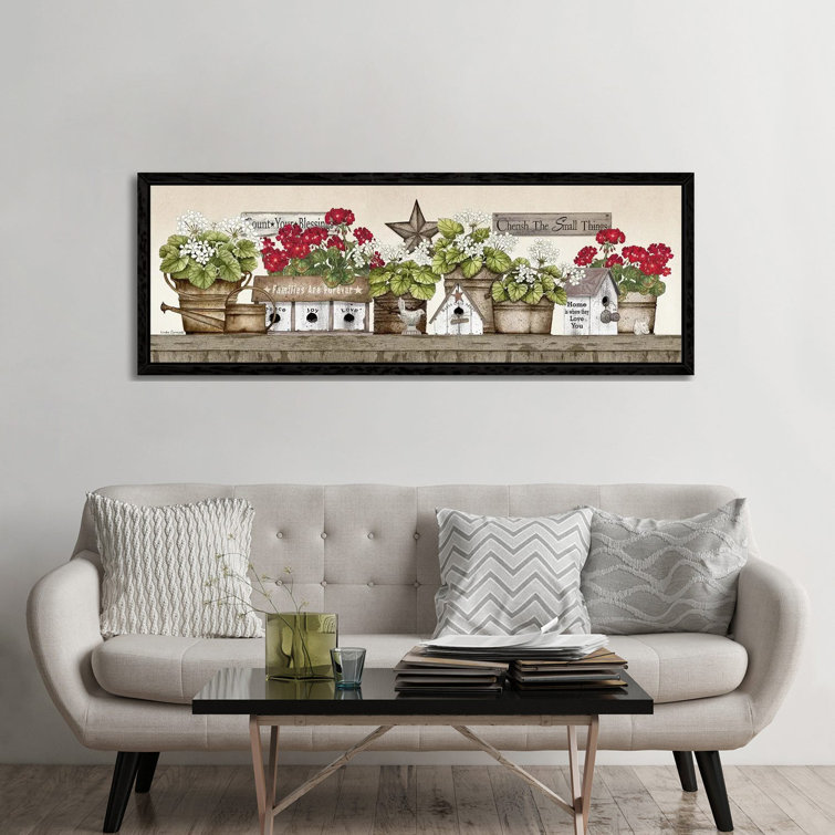 Geranium Shelf by Linda Spivey - Panoramic Gallery-Wrapped Canvas Giclée on Canvas