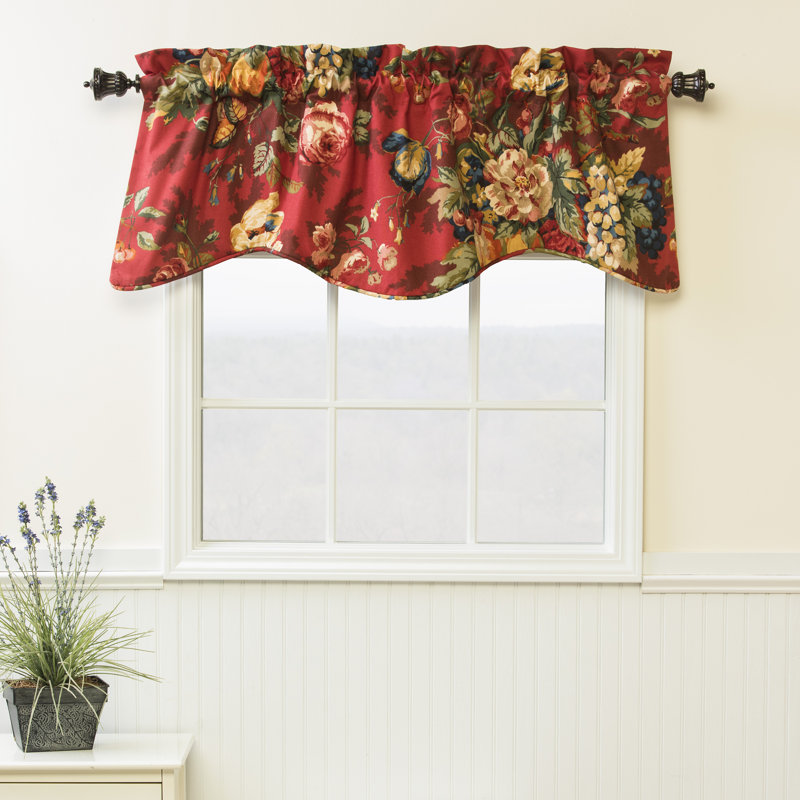 Cantonnière traditionnelle en coton Queensston Crimson
