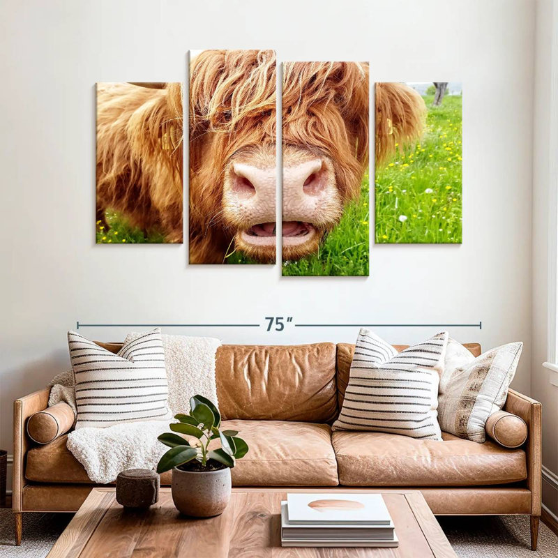 Brampt Long Hair Cow, 42" H x 68" W