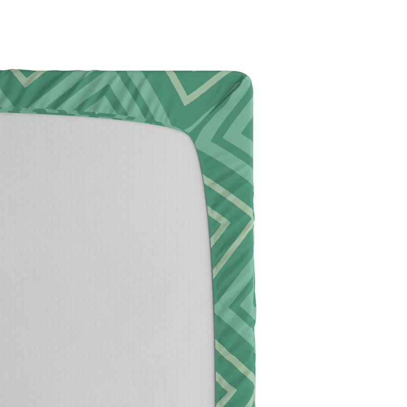 Microfiber Geometric Fitted Sheet, Queen Fitted Sheet, Geometric 4