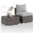 2-Piece All-Weather Outdoor Rattan Patio Furniture Set With  25.2 Inches Width Armless Sofa & Coffee Table,