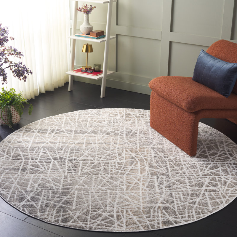Brookley Performance Abstract Rug, Round 6'7"