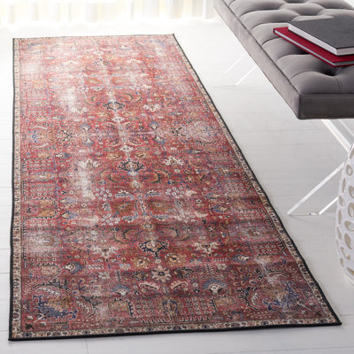 Adon Oriental Red/Beige/Black Area Rug